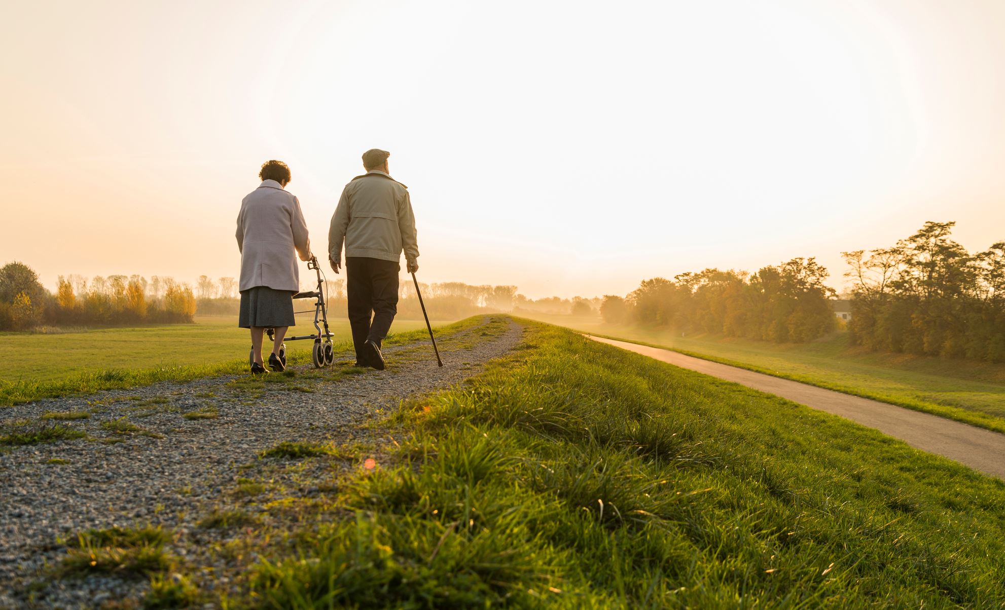 산책로가 있는 요양원